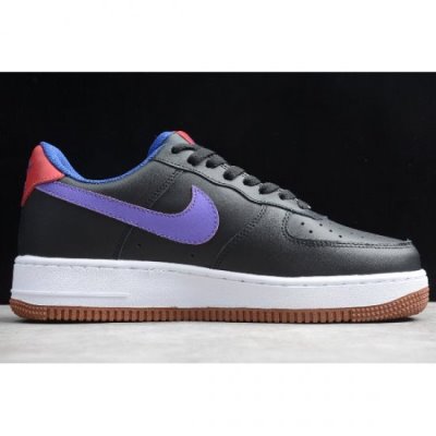 Nike Erkek Air Force 1 Low Siyah / Mor / Kırmızı Kaykay Ayakkabı Türkiye - 117QTG5I